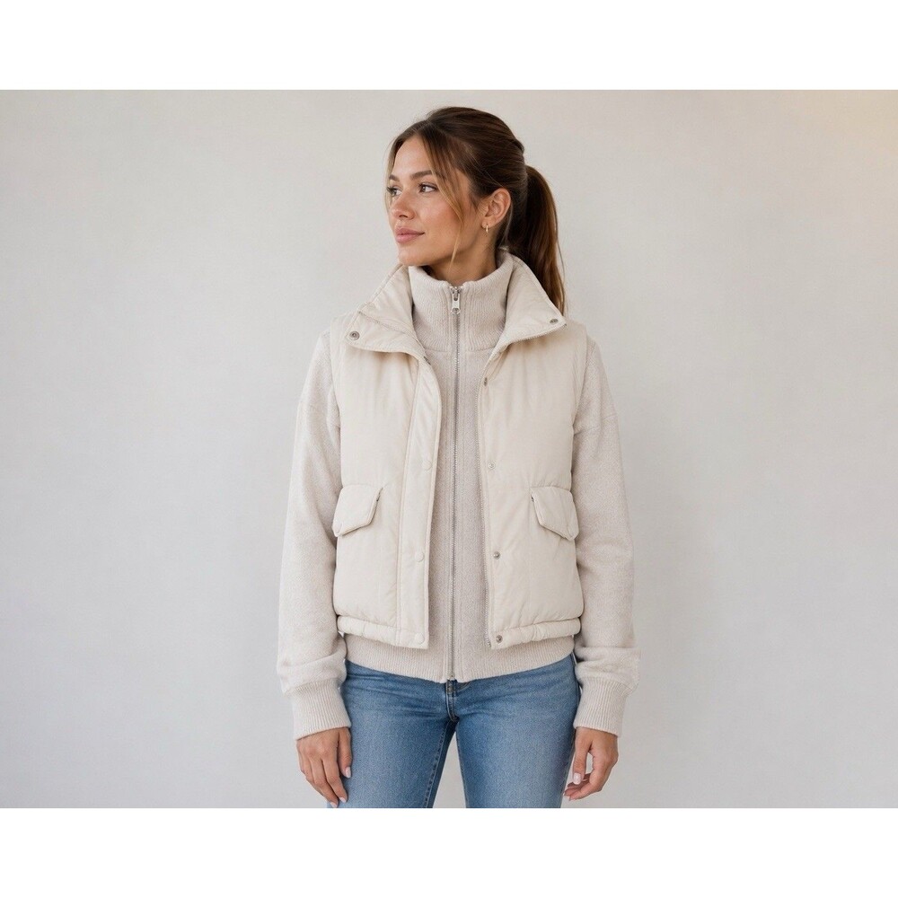 NWT Stylish Blank NYC Beige Cream Cropped Jacket XS